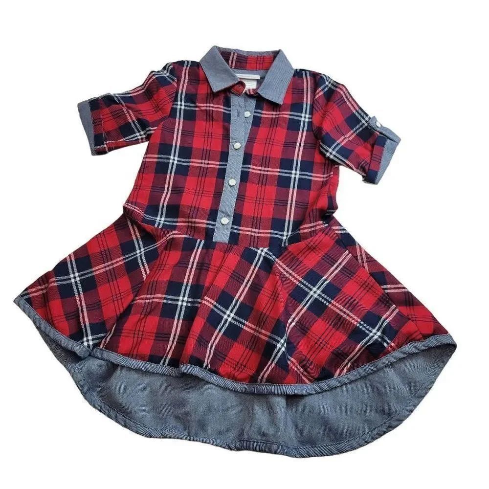 Bonnie Jean plaid hi-lo dress 5